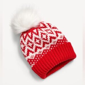 Fair Isle Pom-Pom Beanie for Women